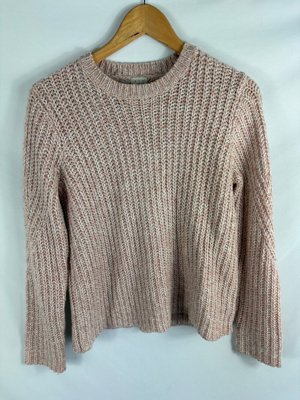 A New Day Light Pink Ribbed Knit Sweater Size Medium